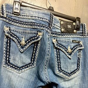 Miss Me Embroidered Jeans; Great Condition